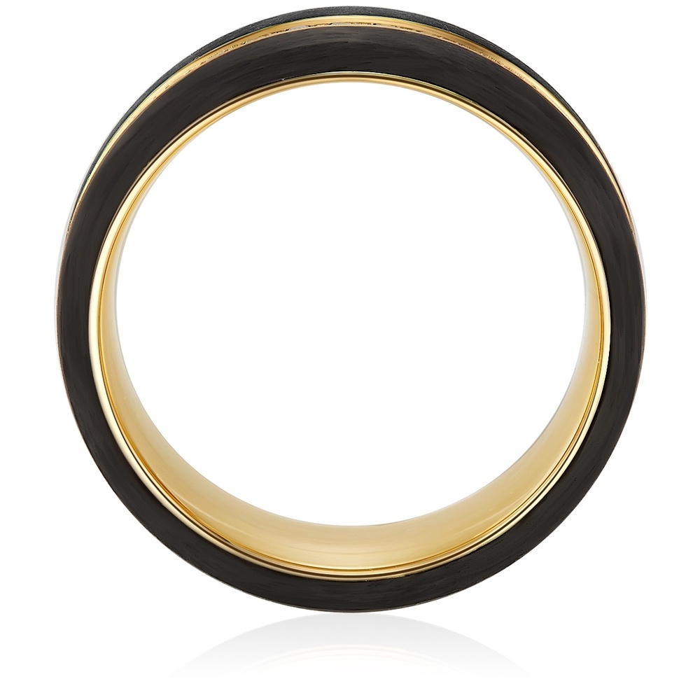 Trilani Bague en acier inoxydé Acier inoxydable Oxyde de zirconium (CZ) en Or jaune Bague
