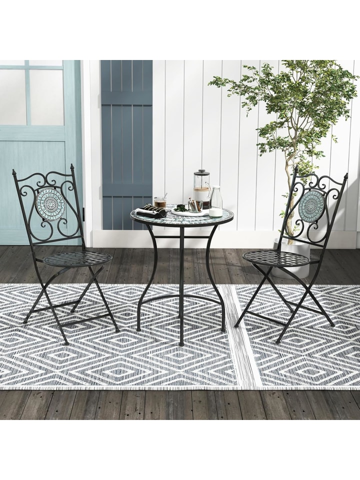 COSTWAY Gartenstühle 2er Set in Grau günstig kaufen onesize