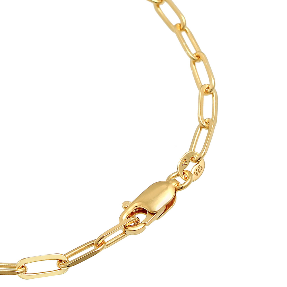 Elli Elli Bracelet Tendance ovale de Ladies Heart Love Links en argent sterling 925 Bracelet