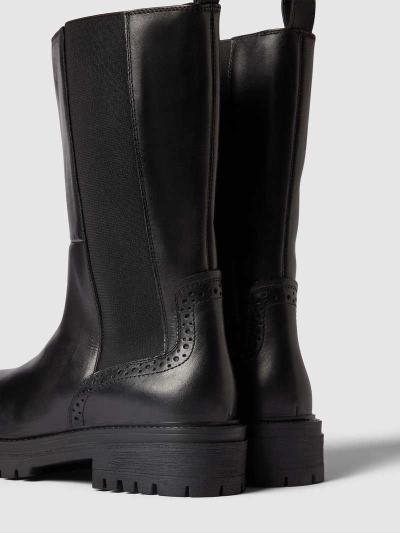 Chelsea Boots aus Leder-Mix Modell 'IRIDEA' in schwarz