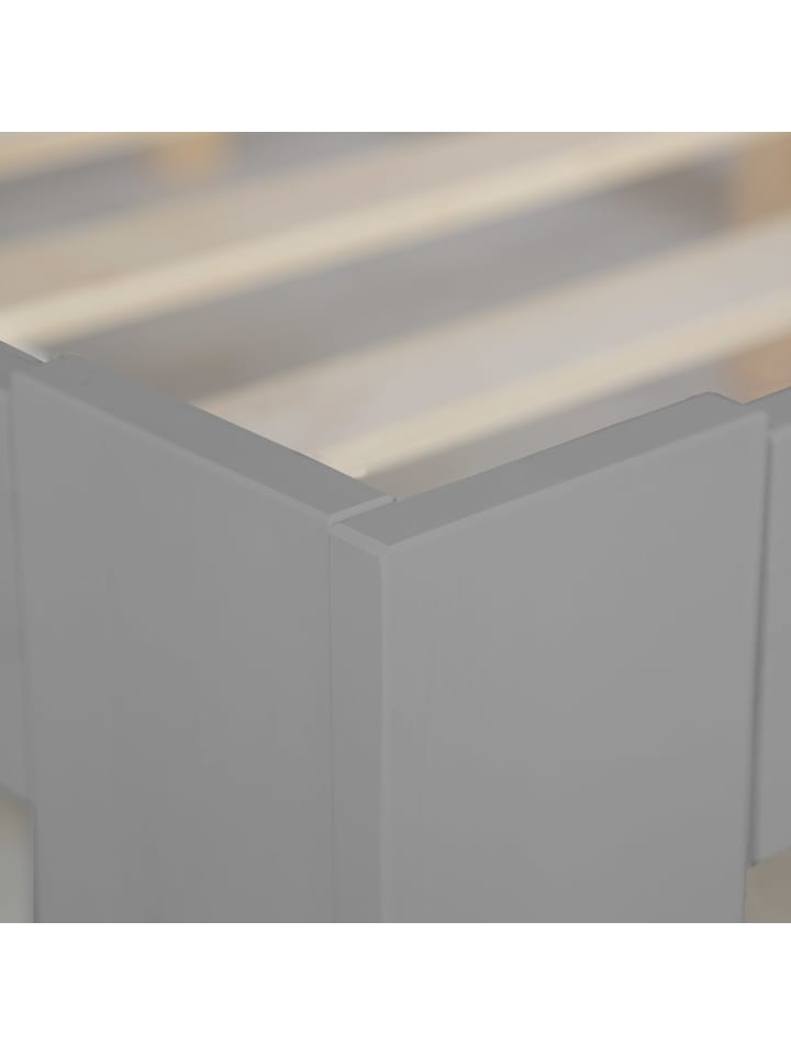 Homestyle4u Holzbett 90x200 mit Lattenrost in Grau günstig kaufen