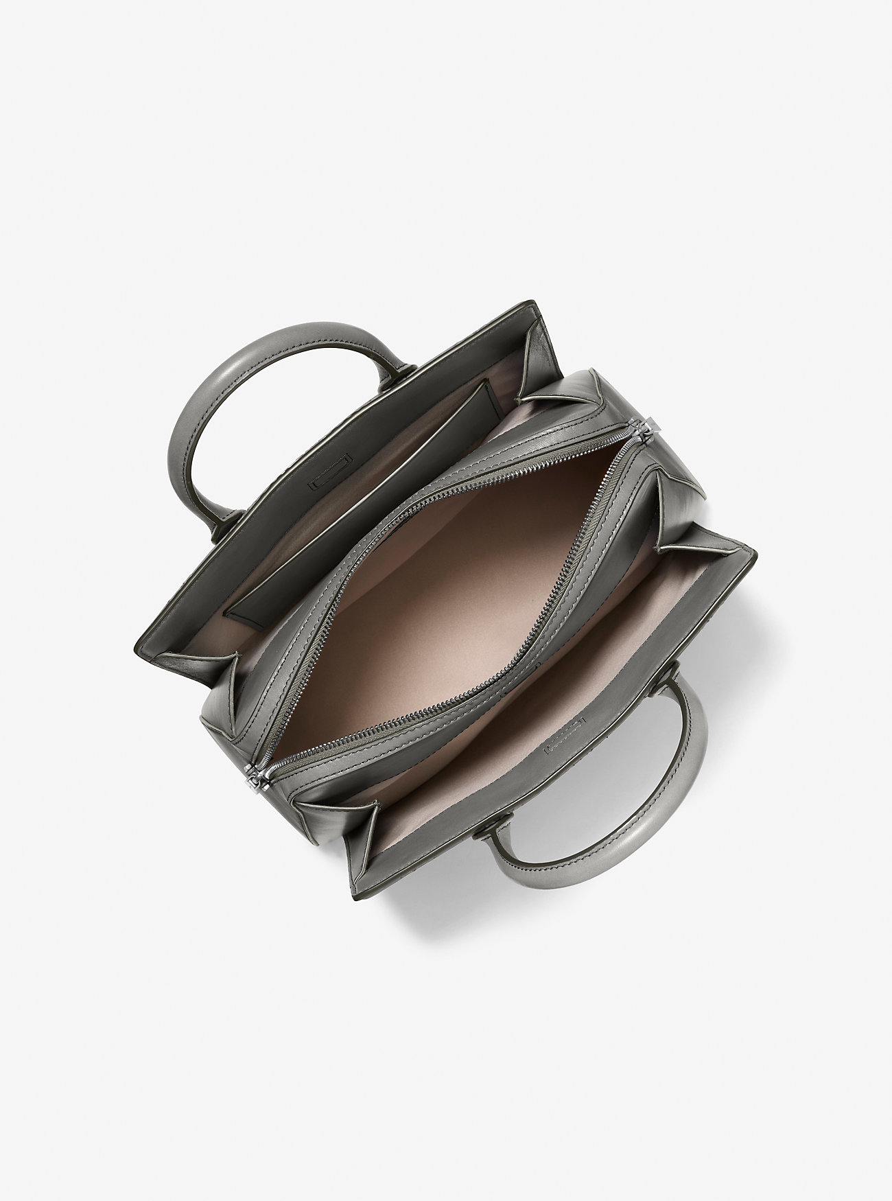 Laila Medium Logo Preget Brunert Skinnveske – STORM