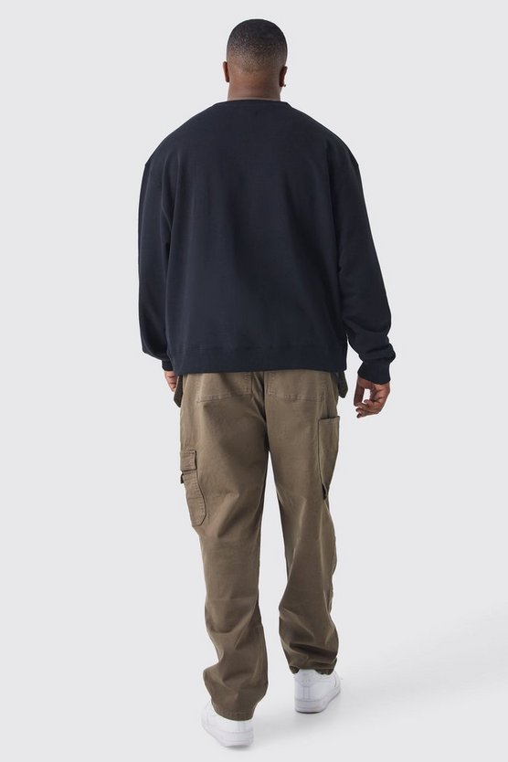 Plus kastiges Oversize Sweatshirt