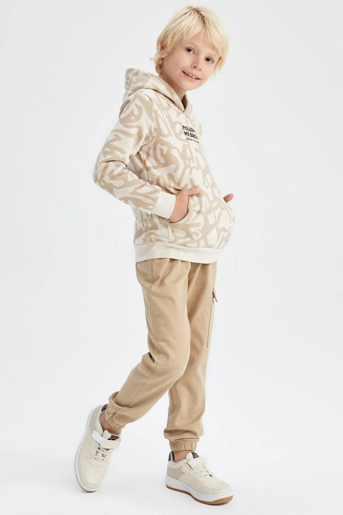 DeFacto  Beige Cargo-Jogginghose für Jungen, Tyc00524305892