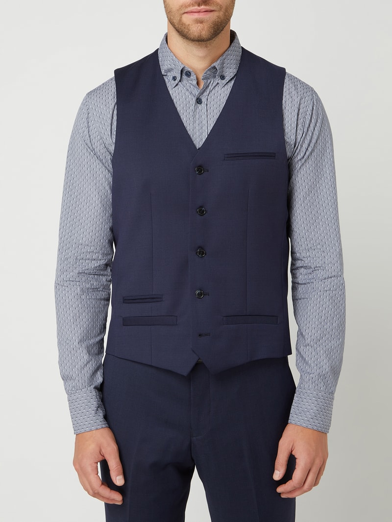 Weste mit Stretch-Anteil in marineblau