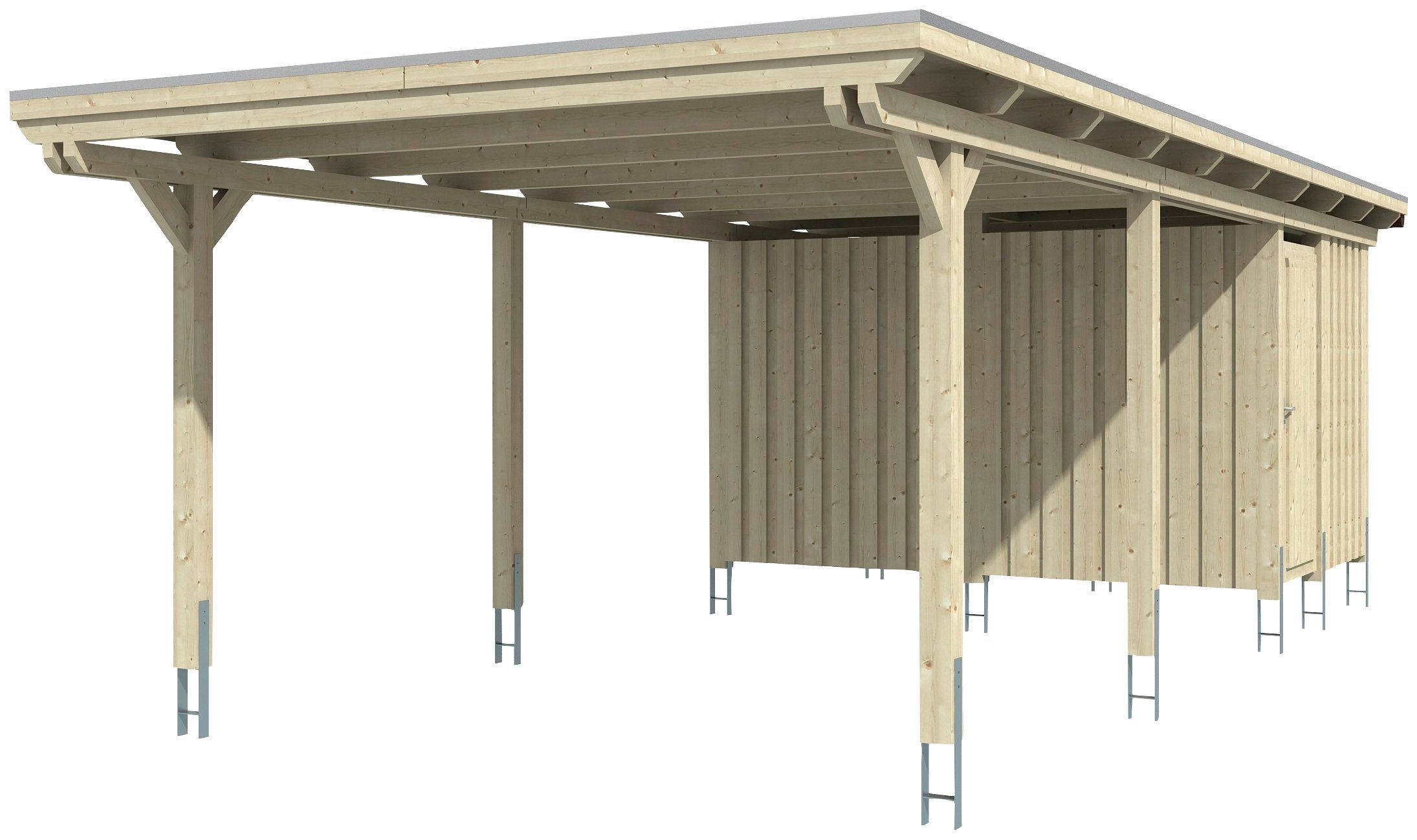 Skanholz Einzelcarport Emsland, BxT: 404x846 cm, 223 cm Einfahrtshöhe