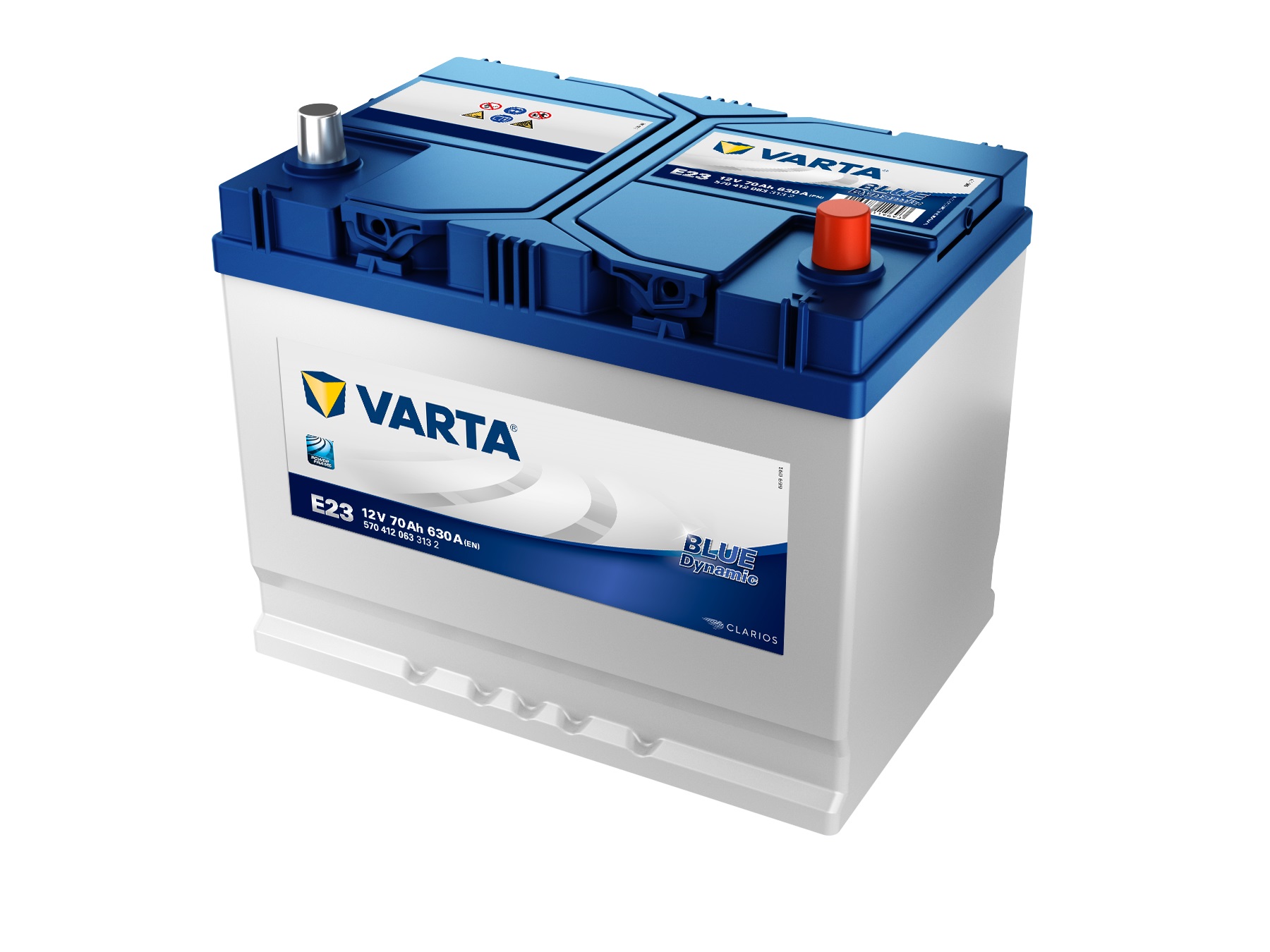 VARTA Blue Dynamic Autobatterie, E23, 5704120633, 70 Ah, 630 A - ATU