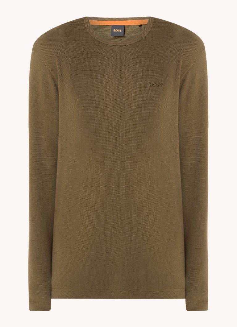Camicia a maniche lunghe testurizzata Tempesto di HUGO BOSS con logo
