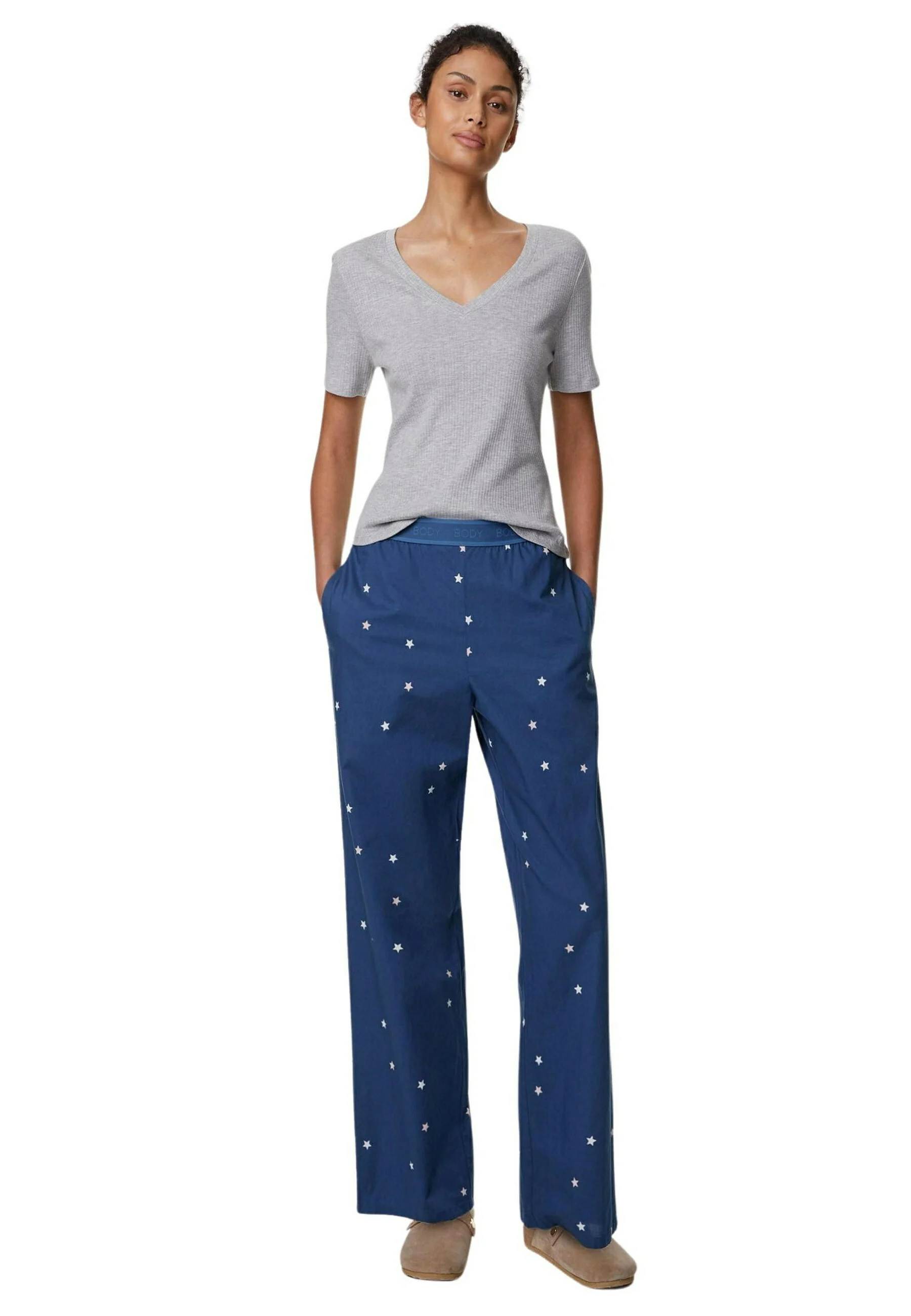 Marks & Spencer PAQUETE DE 2 ESTAMPADO DE ESTRELLAS Y CUADROS - Pantalones de pijama