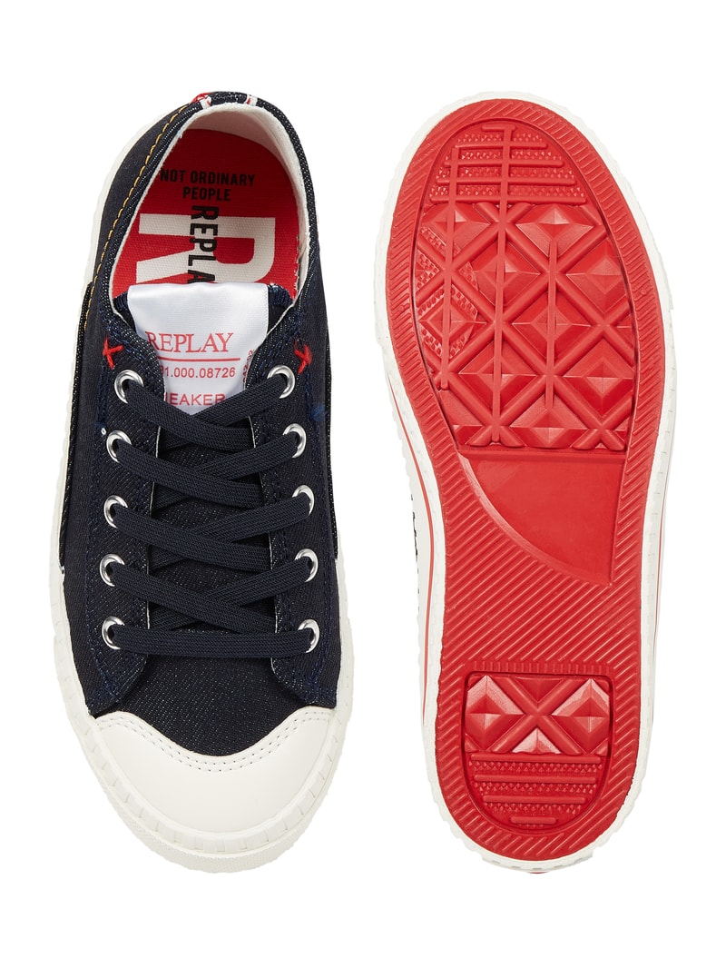 Slip-on-Sneaker aus Canvas in marineblau