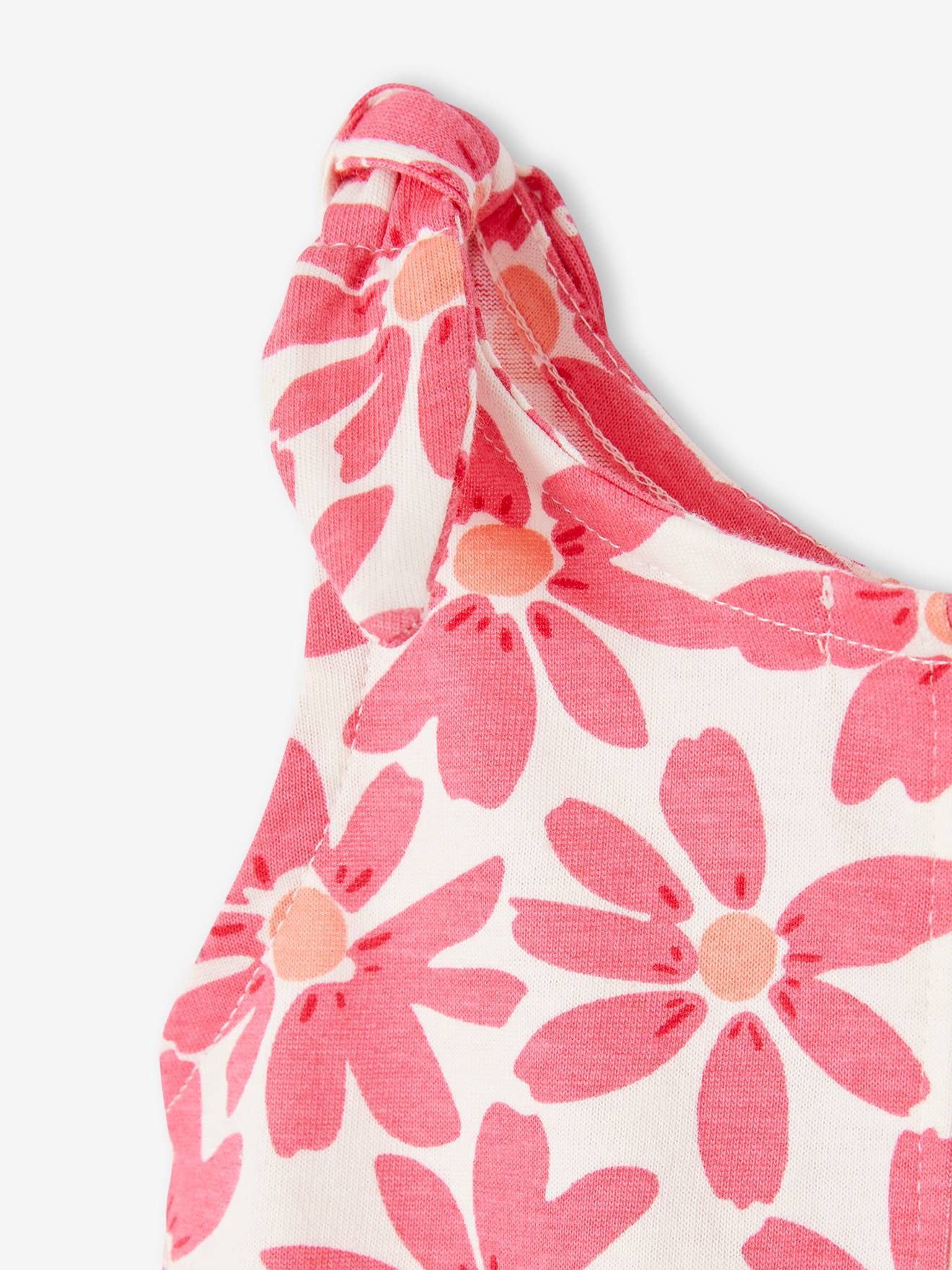 Vertbaudet Mädchen Baby Sommer-Overall - blau bedruckt