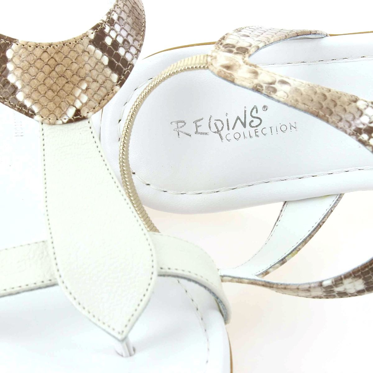 Reqins  BERNIE - Ecru Python