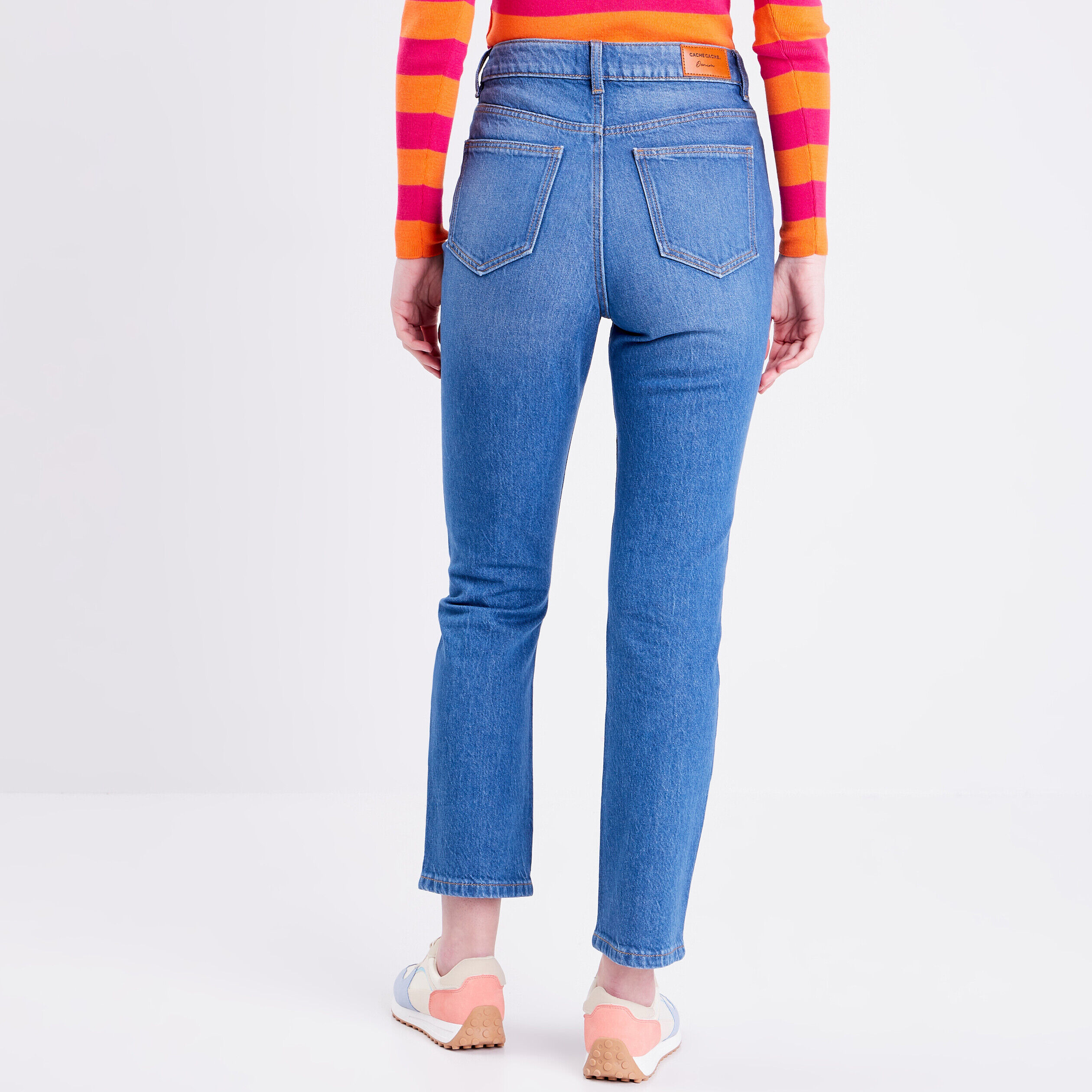 Jeans slim taille haute denim stone femme | Cache Cache