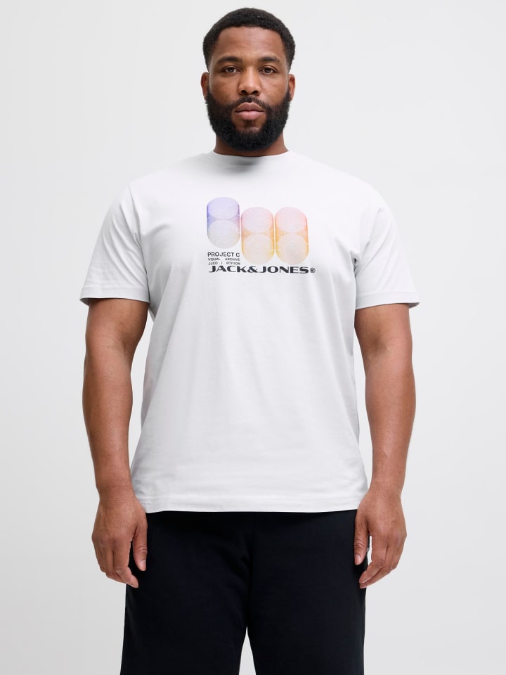 JACK & JONES PLUS T-shirt in Gray Dawn günstig kaufen