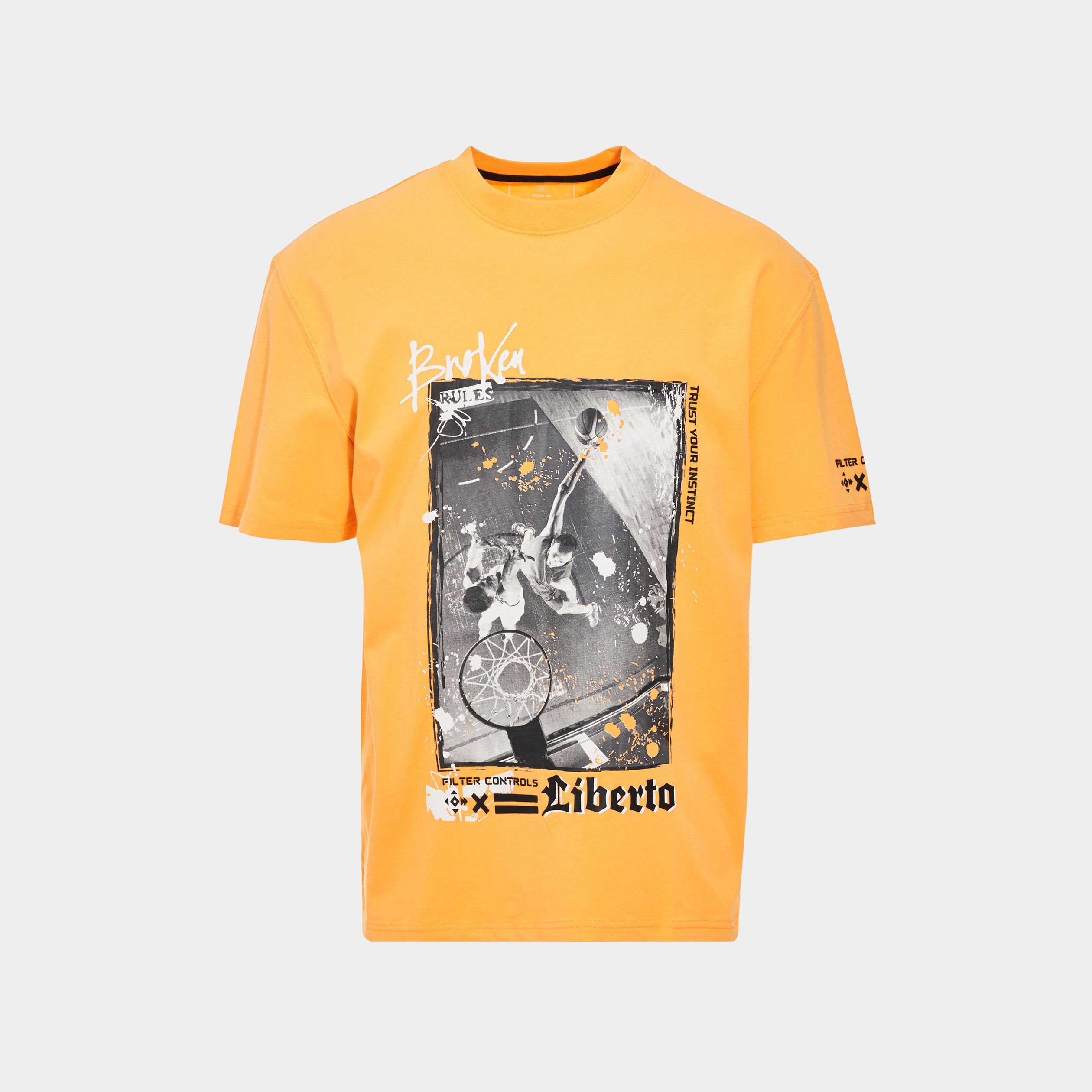 T-shirt manches courtes Liberto orange homme | La Halle