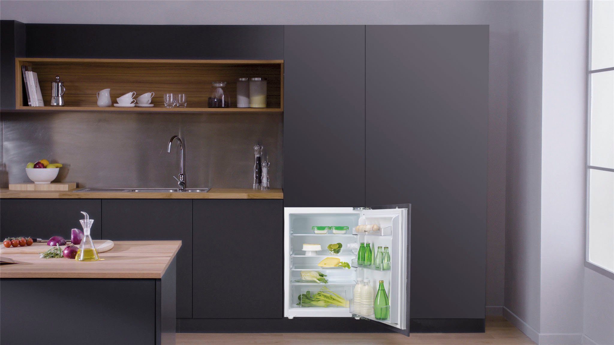 BAUKNECHT Einbaukühlschrank KSI 9VF2, 87,5 cm hoch, 54 cm breit