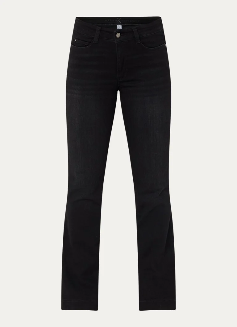 Jeansy MAC Jeans Dream ze średnim stanem i rozszerzanymi nogawkami, wykonane z elastycznego materiału.