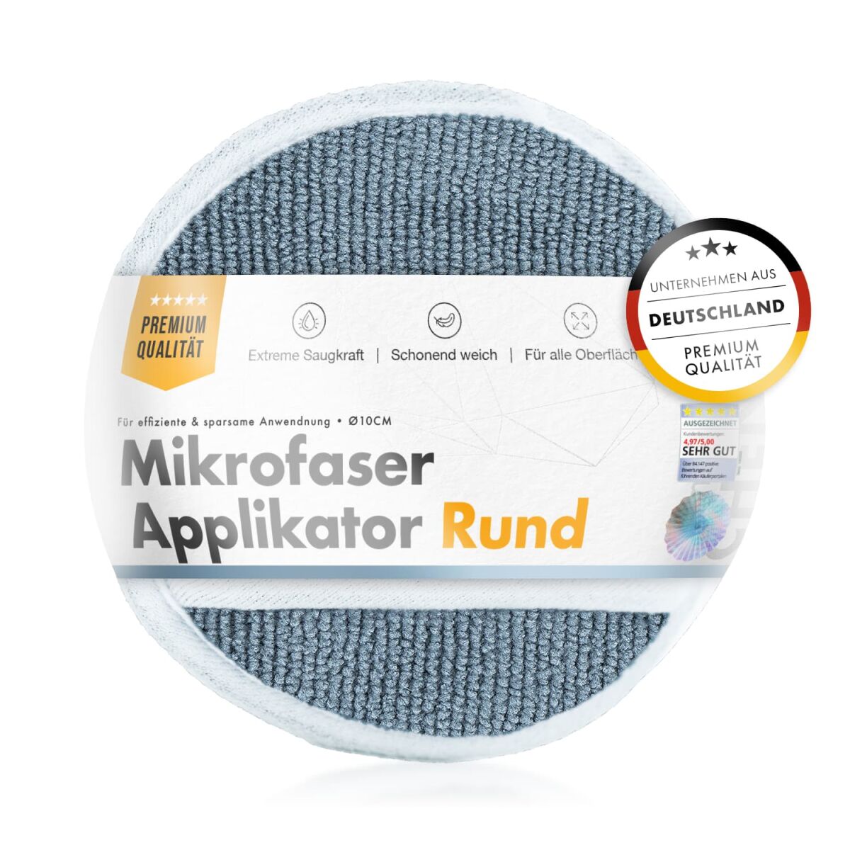 chemicalworkz Round Microfiber Applicator mit Fingerhalterung