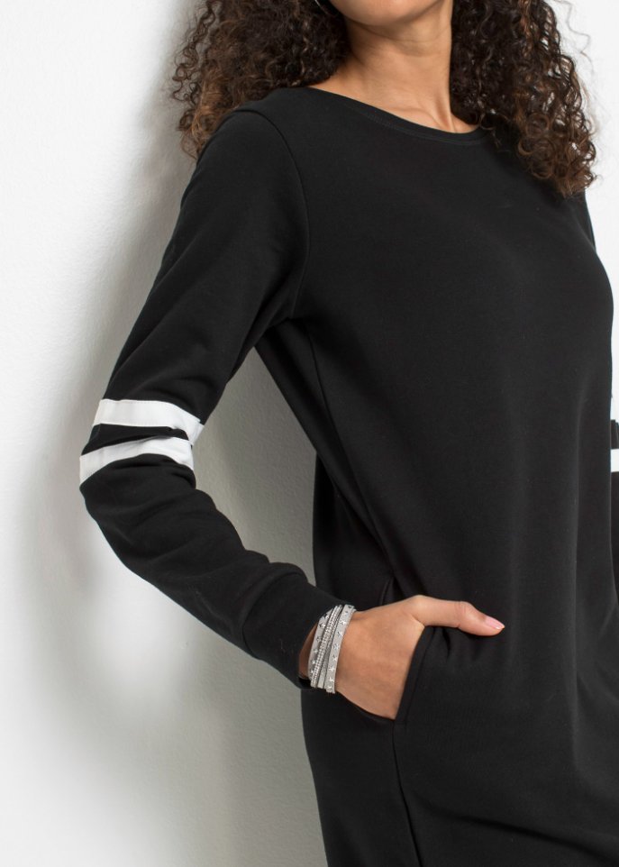 Sweatkleid mit Streifen