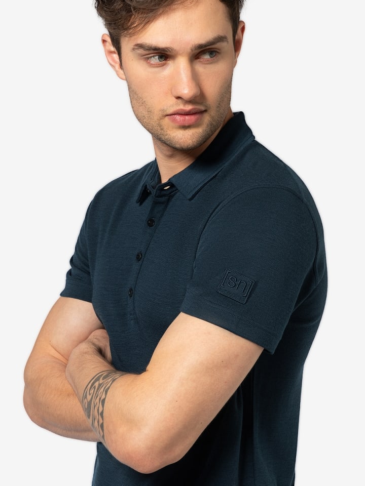 super.natural POLO BIO in blau günstig kaufen