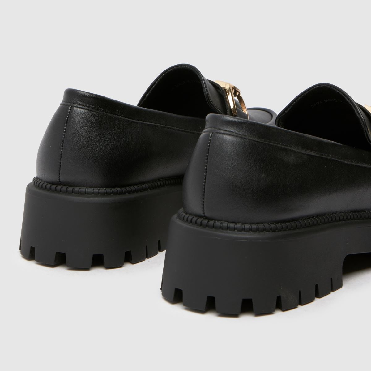 schuh svarta gitterloafers för flickor och ungdomar