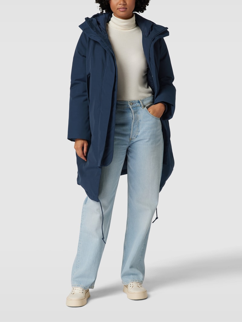 Jacke mit Kapuze Modell 'ALBURY' in dunkelblau