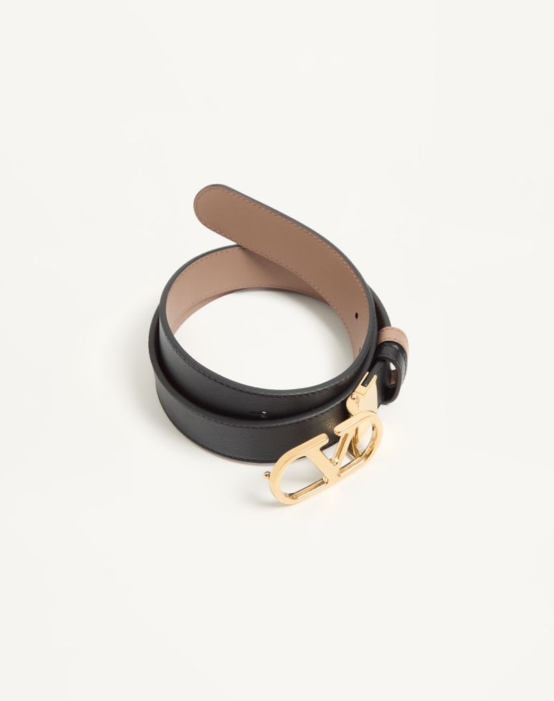 VLogo Signature Vendbart Bælte i Skinnende Kalveskind 30mm