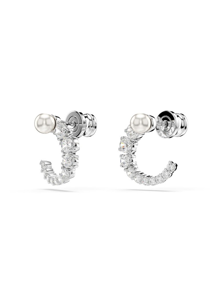 Swarovski Matrix stud earrings with crystal