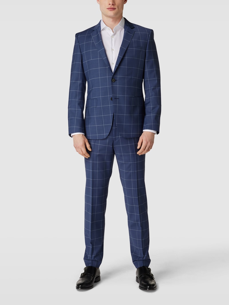 2-Knopf-Sakko mit Tartan-Karo Modell 'Huge' in royalblau