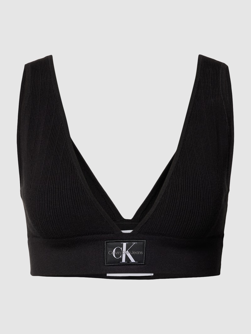 Bralette in Ripp-Optik in black