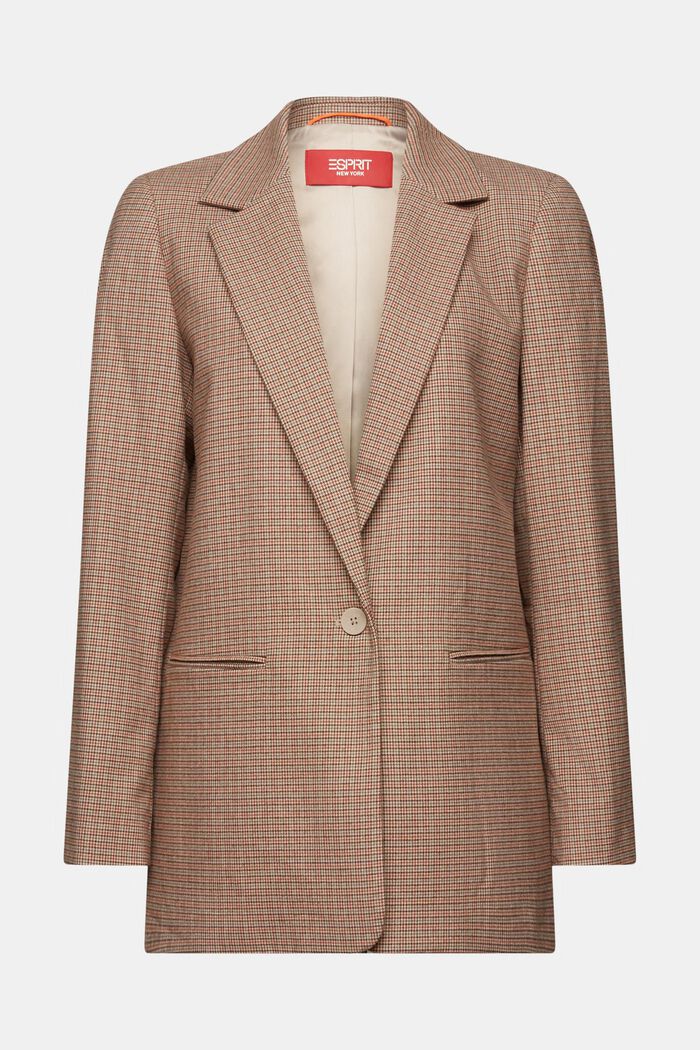 Karierter Blazer mit Einzelknopf