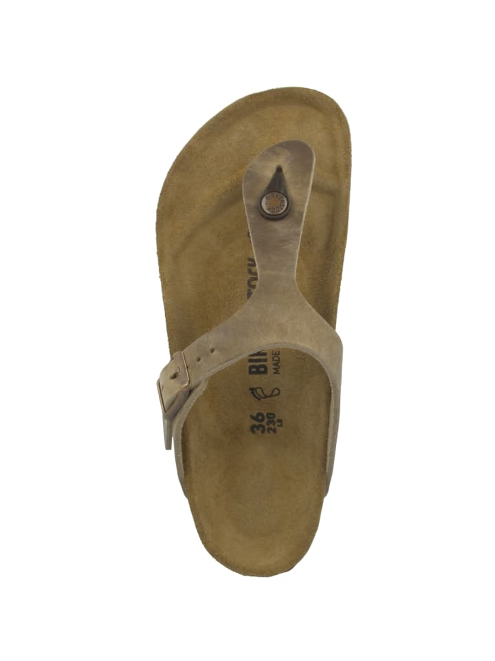 Birkenstock Zehensandale Gizeh Nubukleder normal in braun günstig kaufen