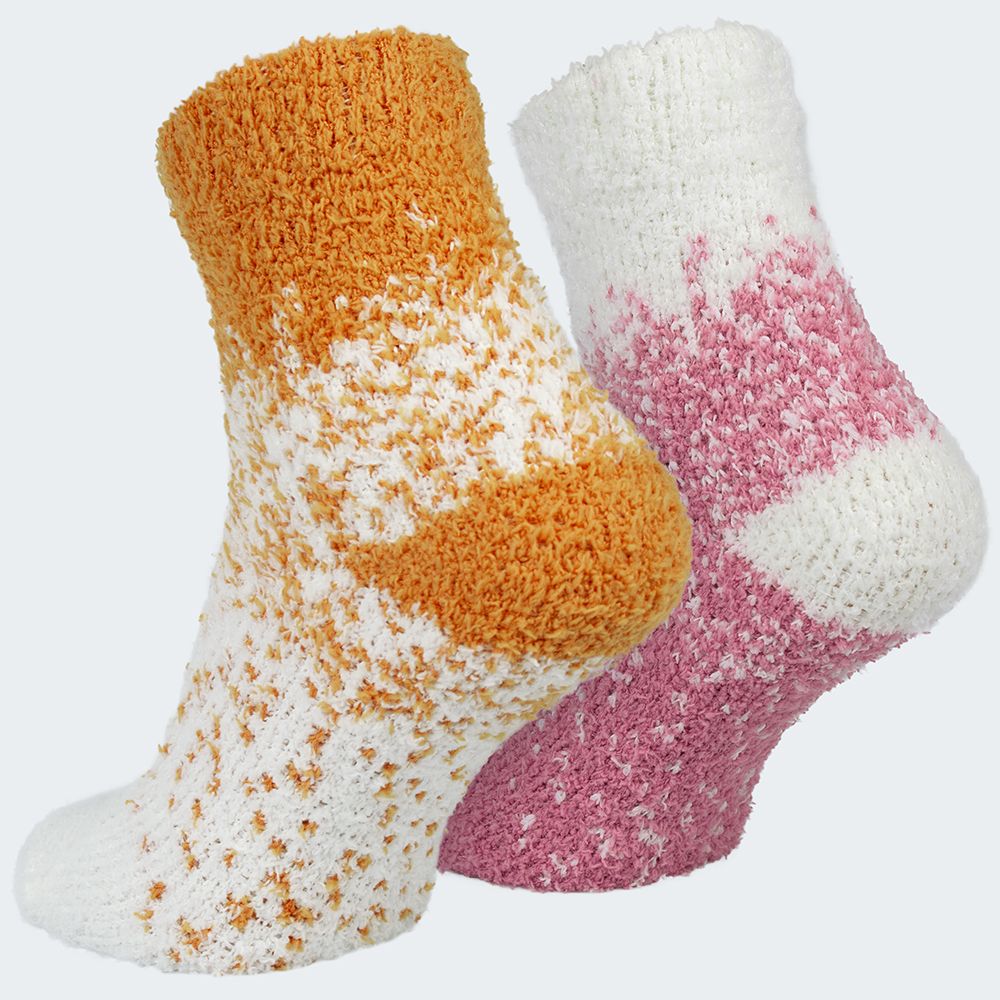 Black Snake Rosa/Orange 2-Pack Damen Kuschelsocken