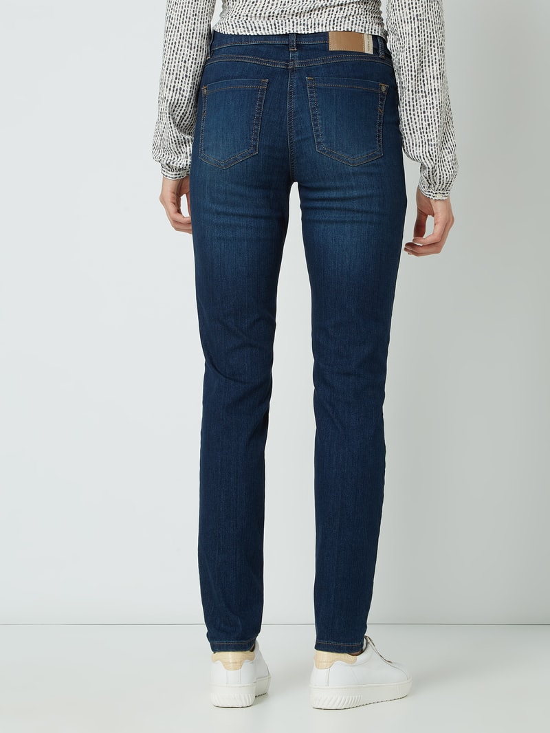 Skinny Fit Jeans mit Bio-Baumwolle in marineblau