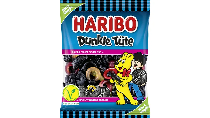 Haribo Lakritz Dunkle Tüte Veggie 175 g