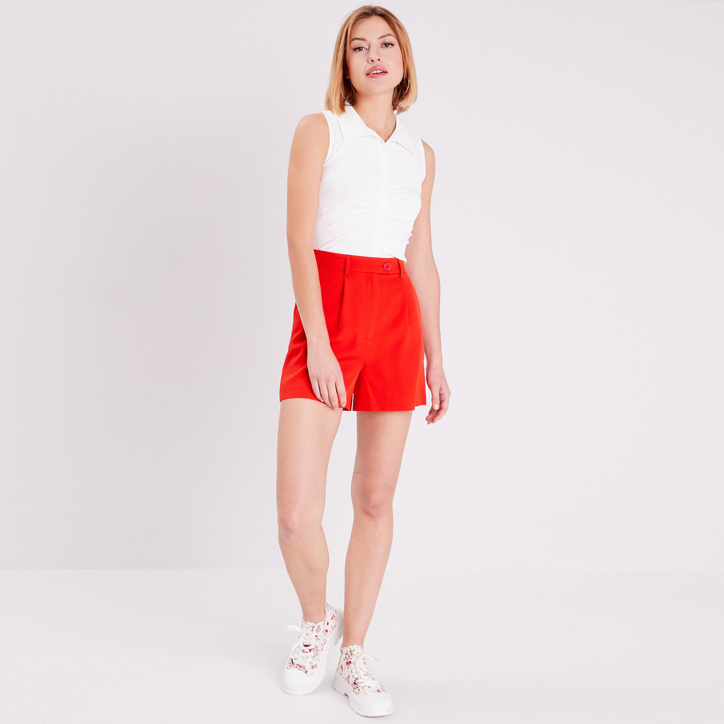 Short droit rouge femme | Cache Cache