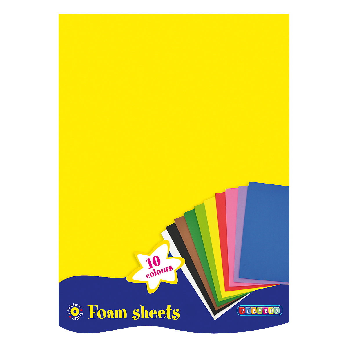 Moosgummi 10 Blatt A4, 10 Farben