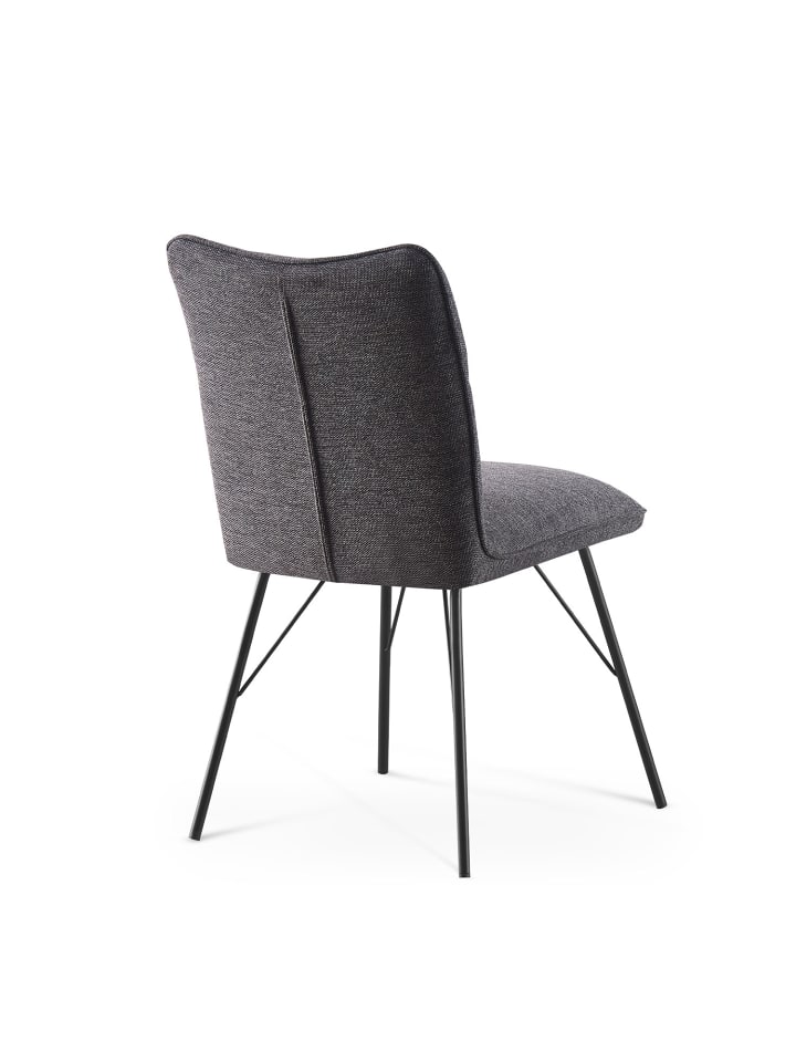 B&D Home 2er-Set: Esszimmerstuhl NELE in Anthrazit - (B)49 x (H)85 x (T)61,5 cm günstig kaufen onesize