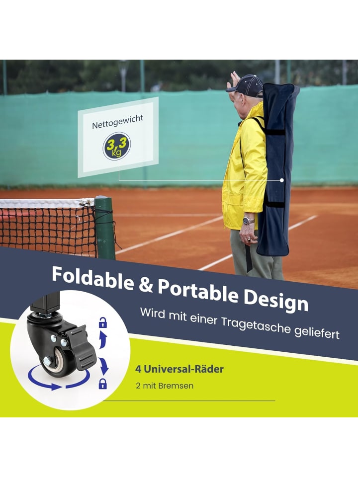 COSTWAY Tennisballwagen in Blau günstig kaufen onesize