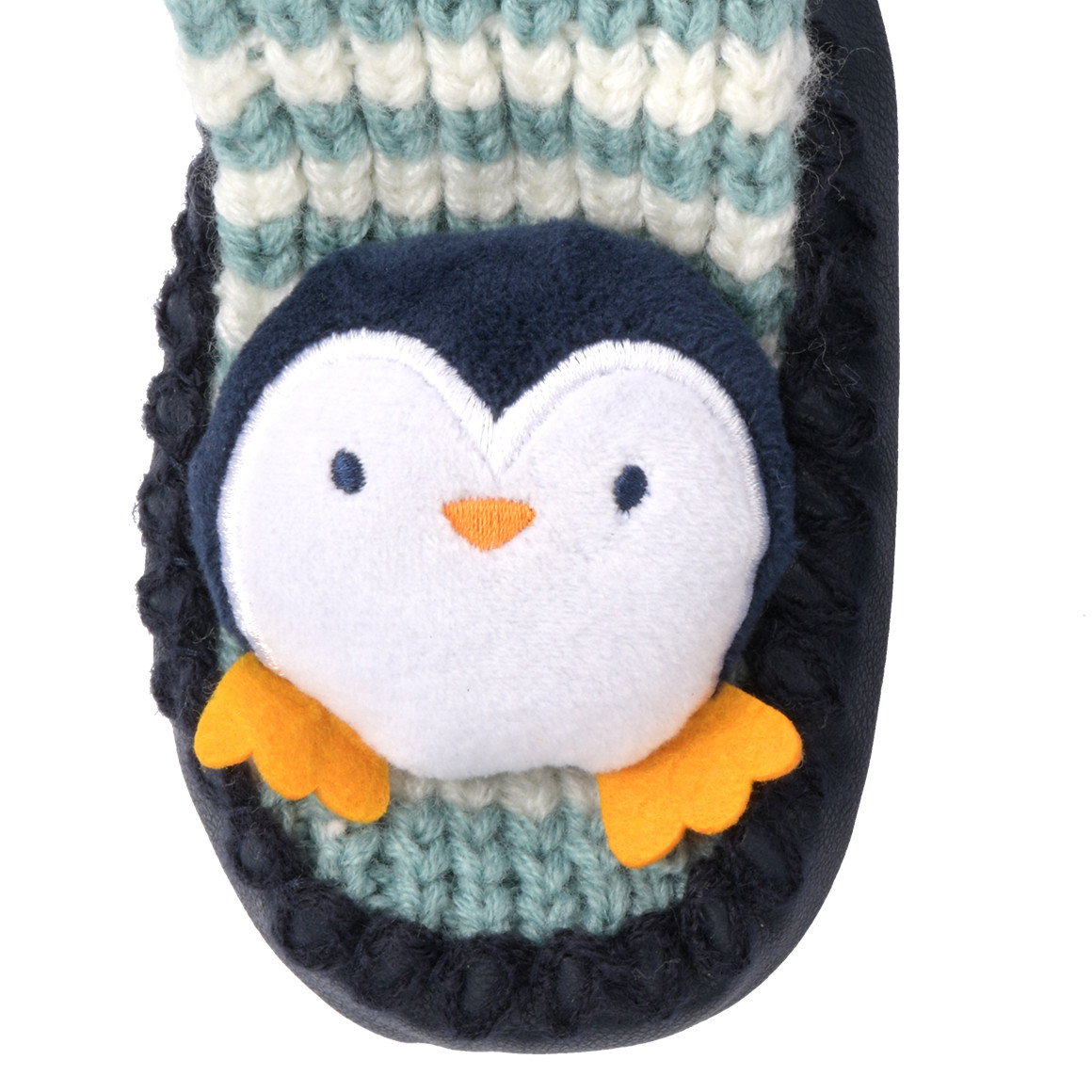 Baby Haussocken mit Pinguin-Applikation