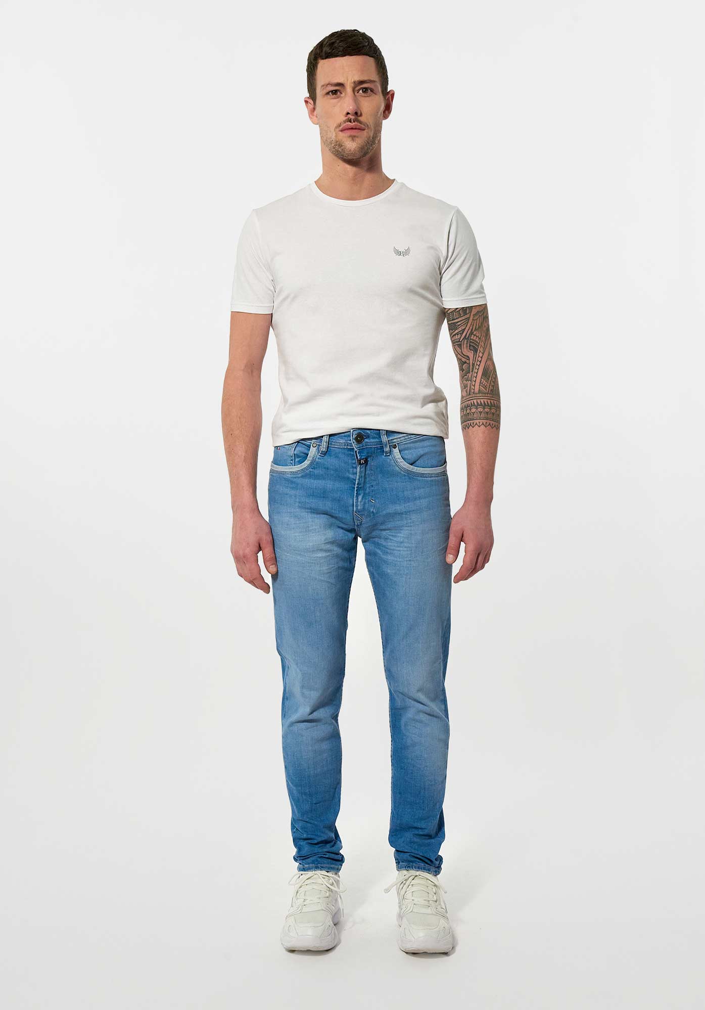 IKENA  Jean slim bleu clair Homme