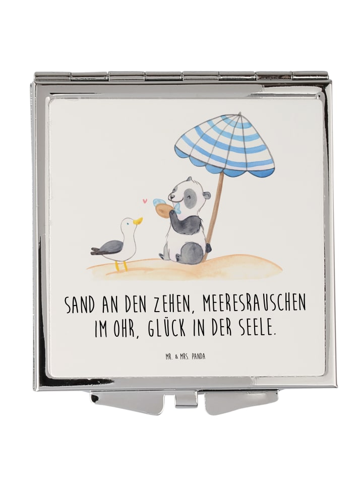Mr. & Mrs. Panda Handtaschenspiegel quadratisch Sommer Meer Glüc... in Weiß günstig kaufen onesize