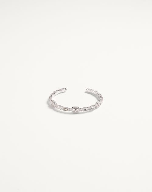 Pulseira oval em metal com cristais Swarovski®
