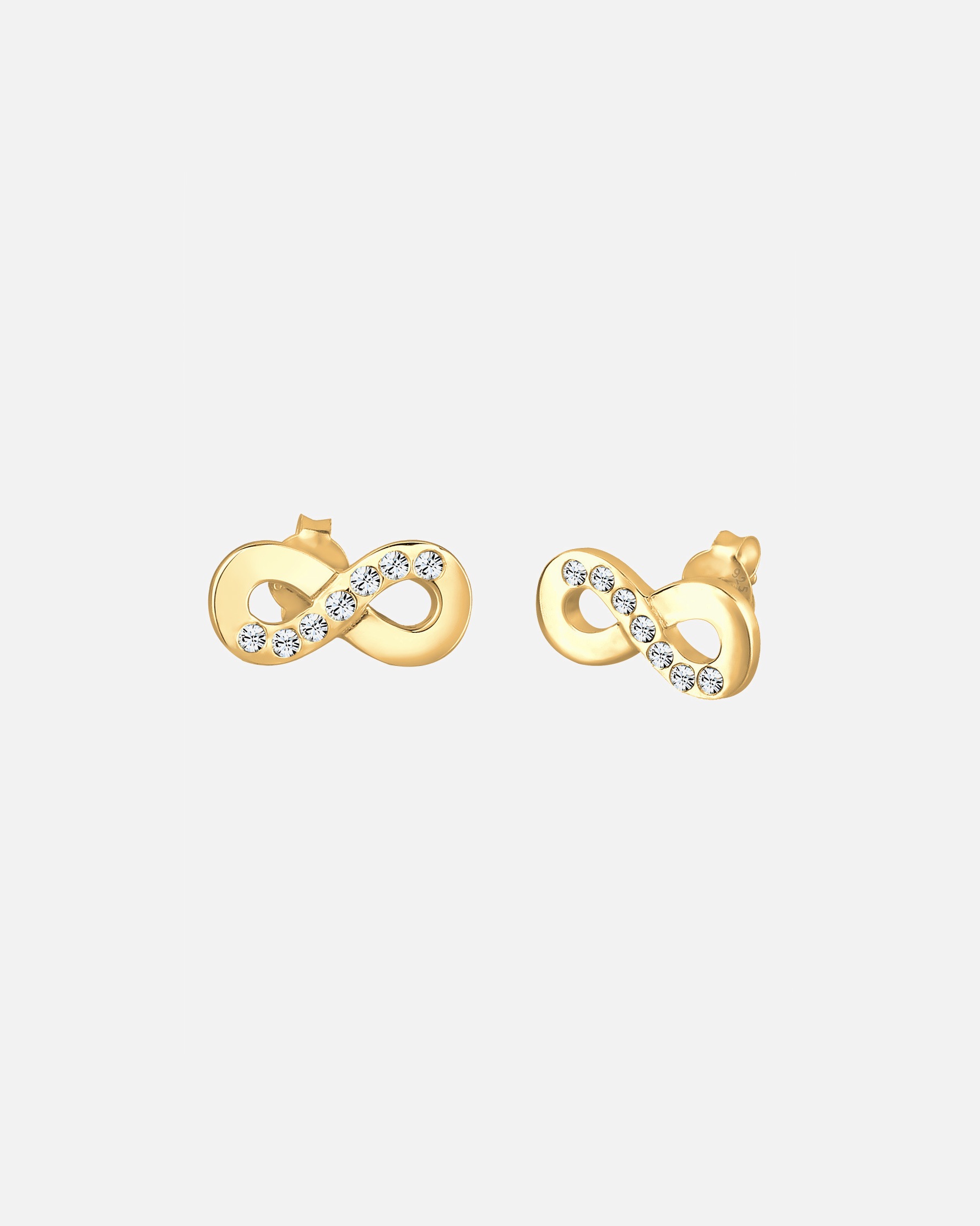 Collana Elli da donna con motivo infinito semplice e cristalli in argento sterling 925.