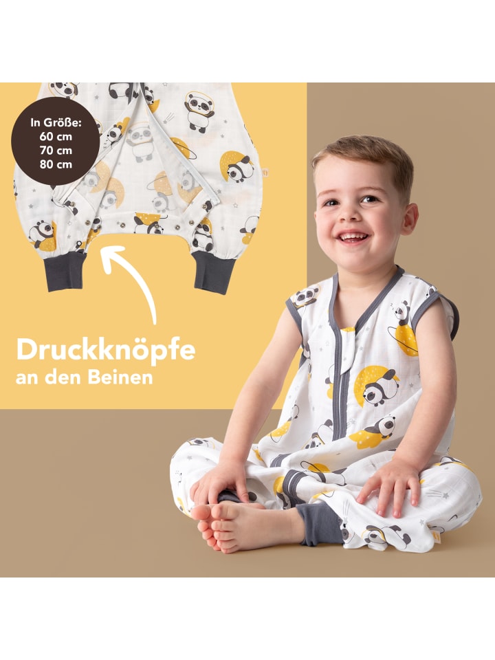 Schlummersack Musselin Schlafsack mit Füßen, 0.5 TOG in Gold günstig kaufen