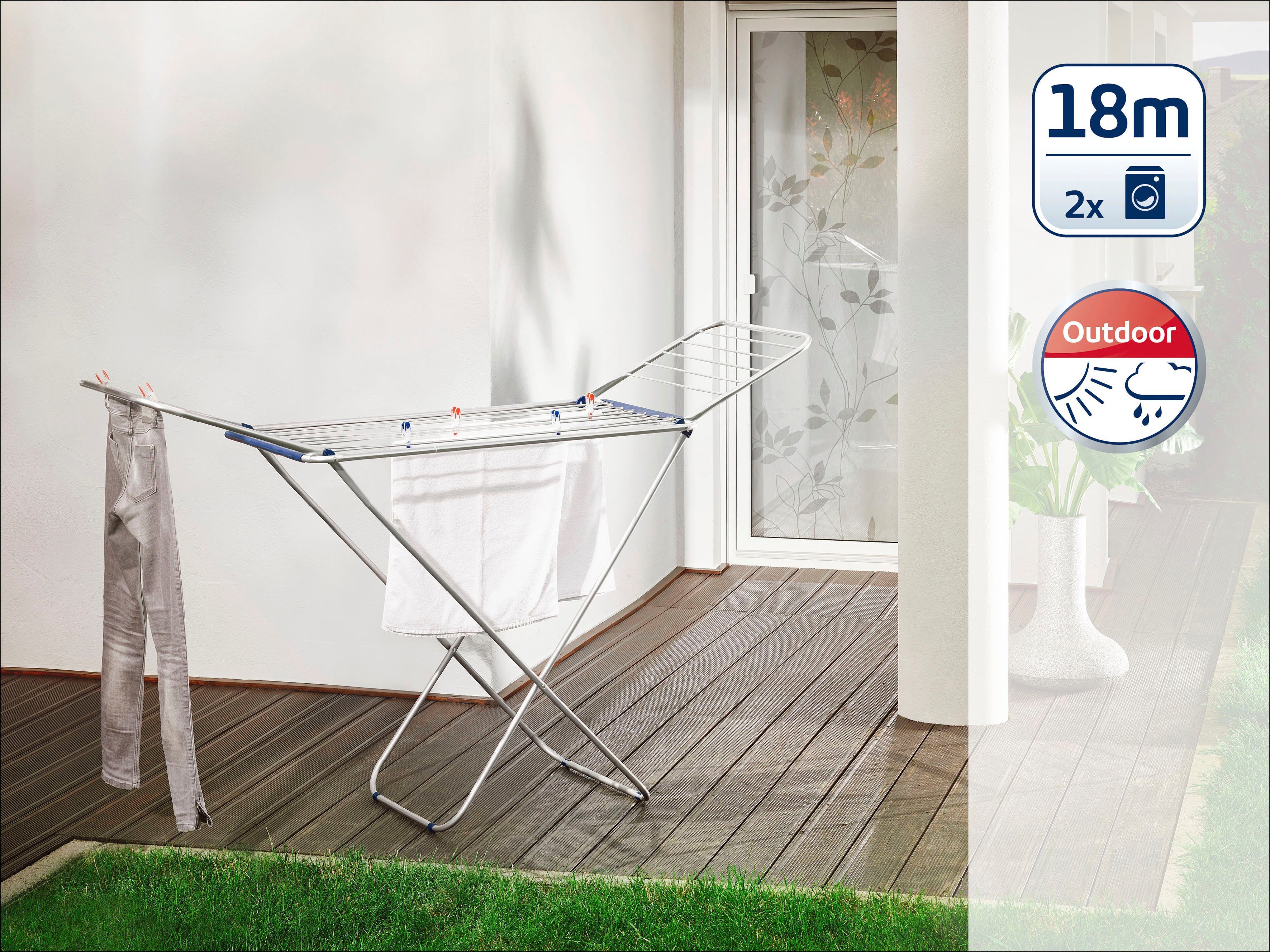 Leifheit Wäscheständer Classic Siena 180 Easy Aluminium