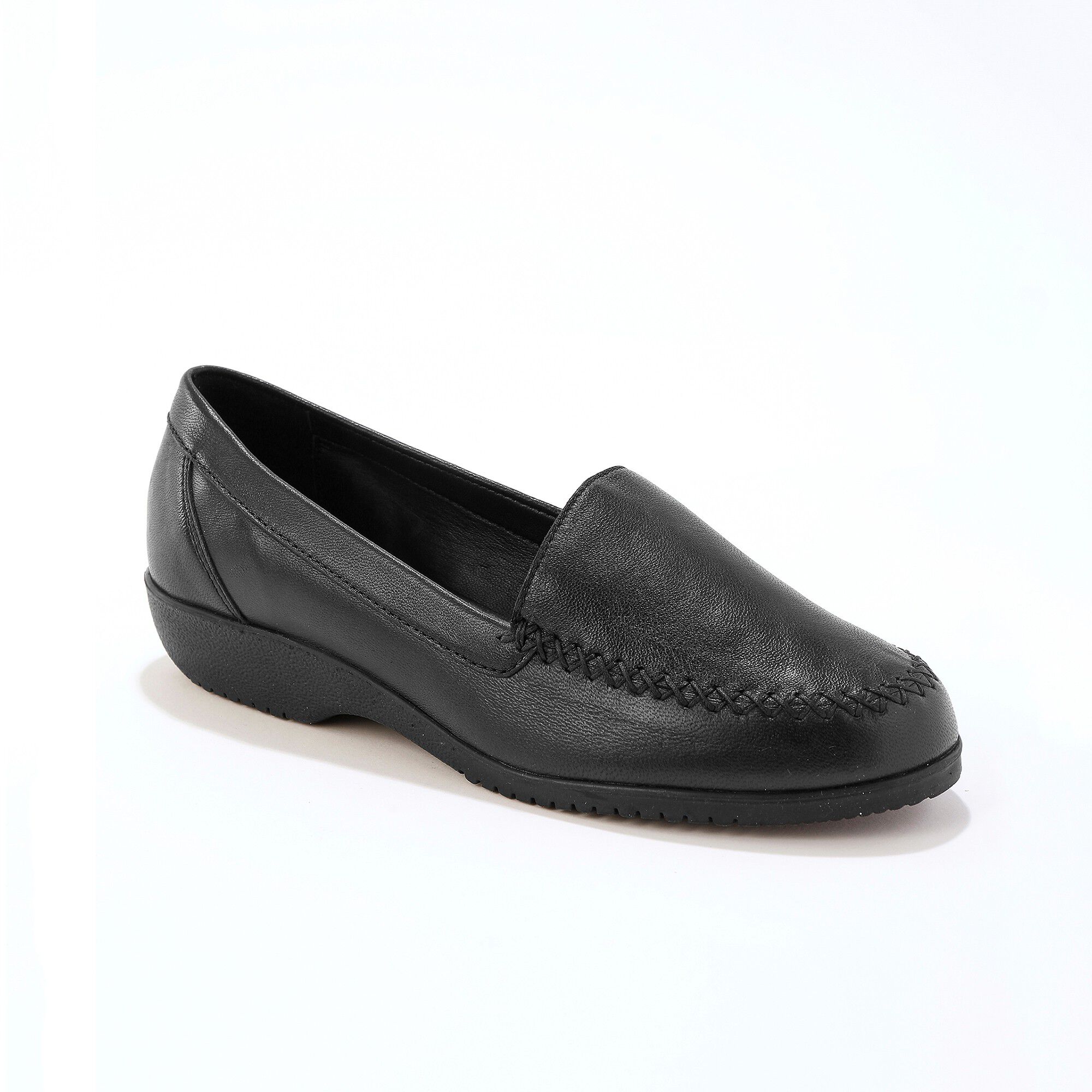 Mocassins largeur confort en cuir souple