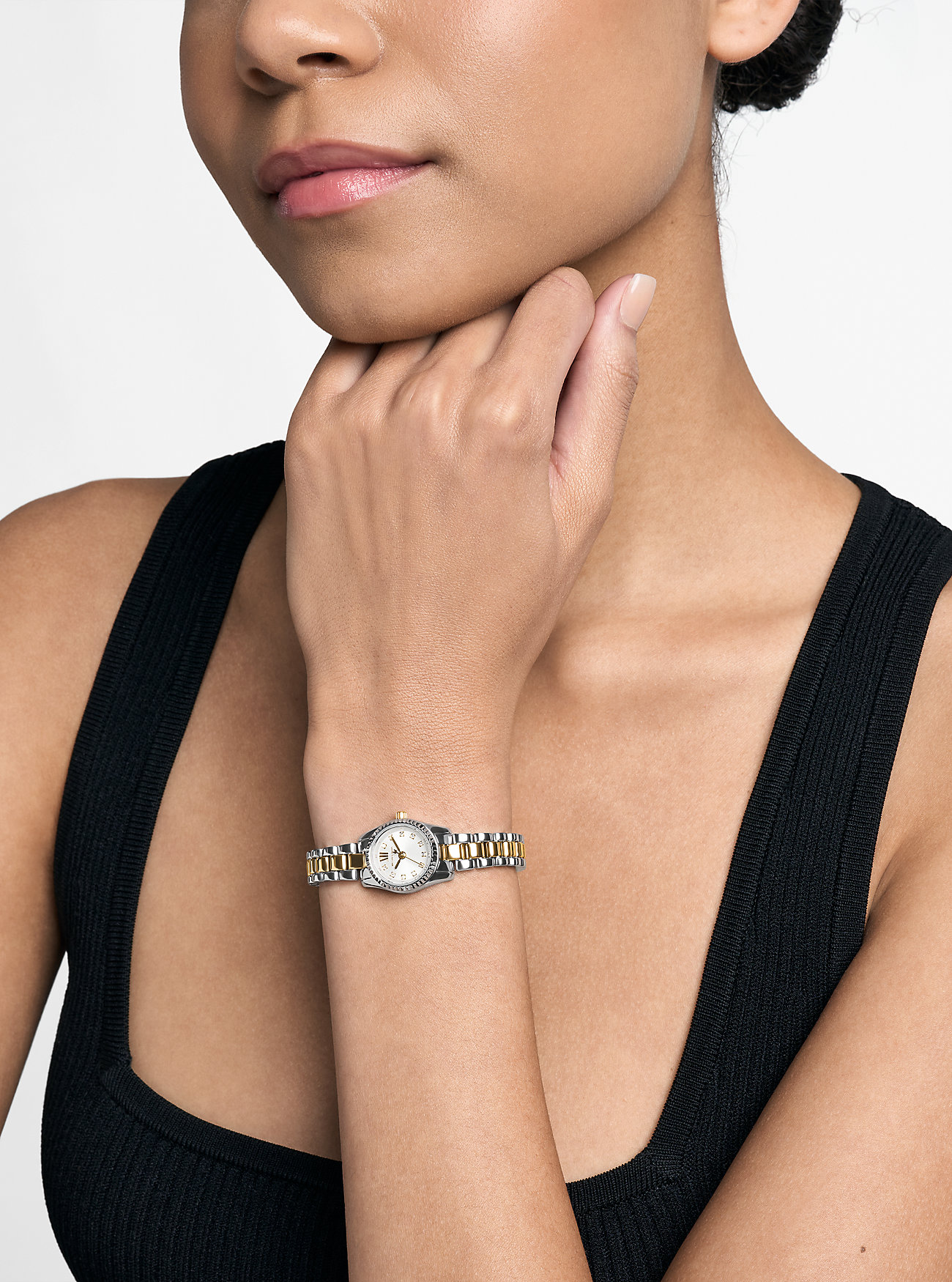 Micro Lexington Pavé Two-Tone Watch - TWO TONE
