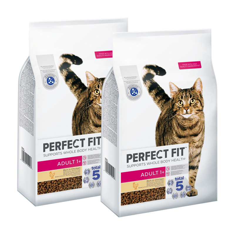 PERFECT FIT Trockenfutter PERFECT FIT Adult 1+ Reich an Huhn 2x7 kg