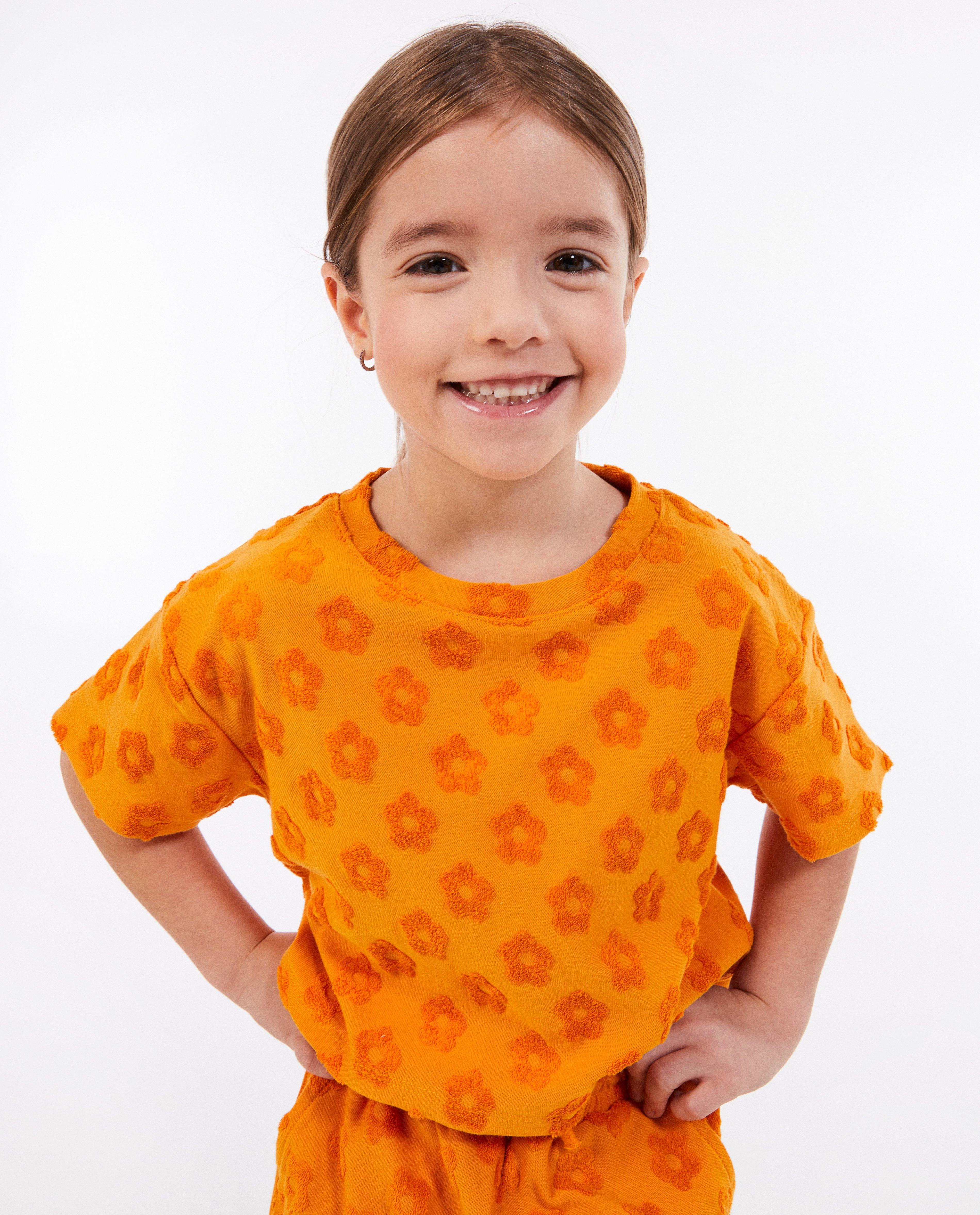 Tricou Milla Star cu imprimeu floral portocaliu deschis